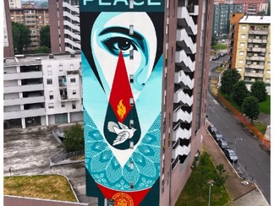 Shepard Fairey, Obey, Tear flame peace, Via Adolfo Consolini 6, Milano